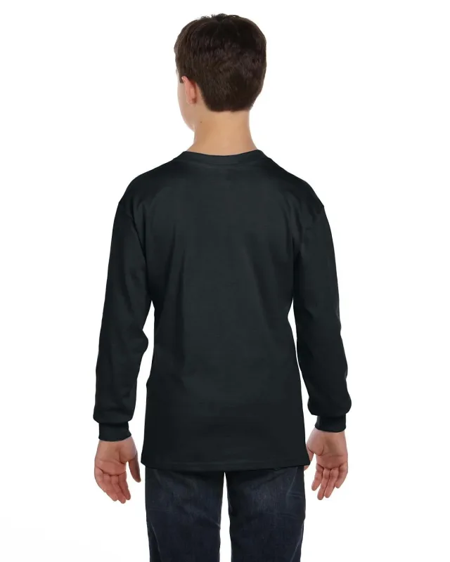 Gildan Youth Heavy Cotton Long-Sleeve T-Shirt — view 13