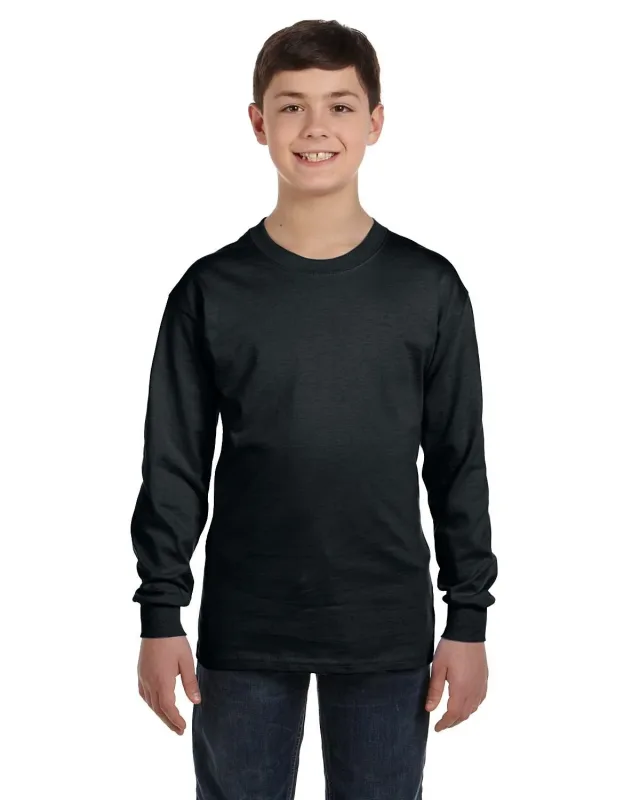 Gildan Youth Heavy Cotton Long-Sleeve T-Shirt — view 14