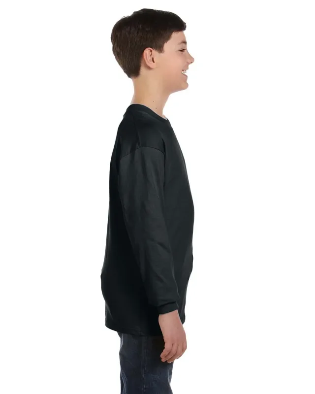 Gildan Youth Heavy Cotton Long-Sleeve T-Shirt — view 18