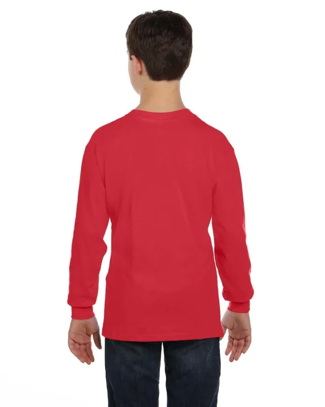 Gildan Youth Heavy Cotton Long-Sleeve T-Shirt — view 19
