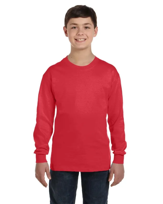 Gildan Youth Heavy Cotton Long-Sleeve T-Shirt — view 20