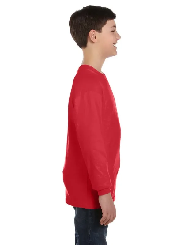 Gildan Youth Heavy Cotton Long-Sleeve T-Shirt — view 24