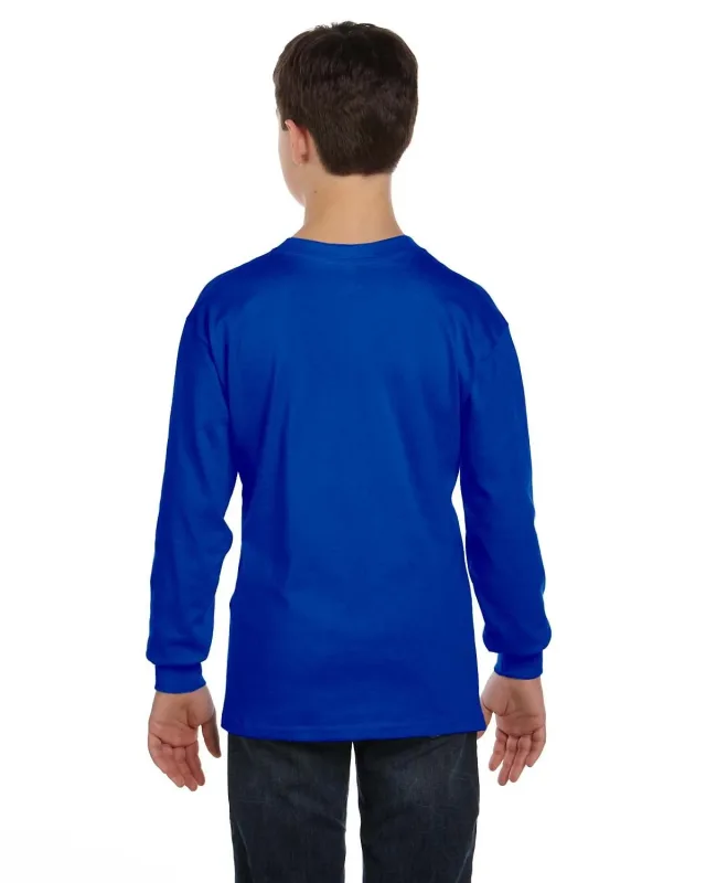 Gildan Youth Heavy Cotton Long-Sleeve T-Shirt — view 25