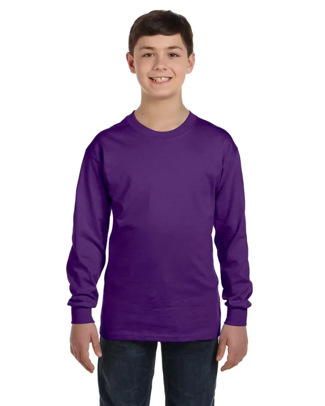 Gildan Youth Heavy Cotton Long-Sleeve T-Shirt — view 42
