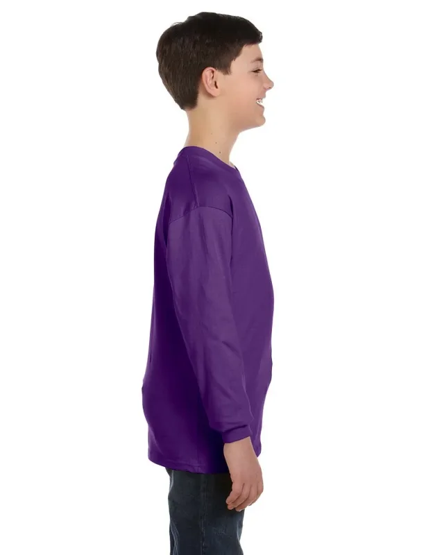 Gildan Youth Heavy Cotton Long-Sleeve T-Shirt — view 45