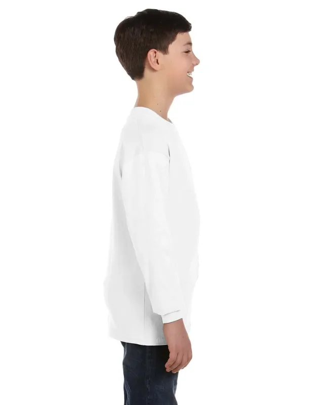 Gildan Youth Heavy Cotton Long-Sleeve T-Shirt — view 6
