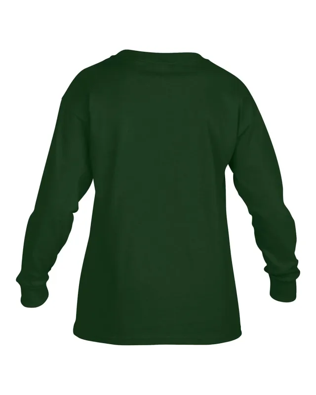 Gildan Youth Heavy Cotton Long-Sleeve T-Shirt — view 9