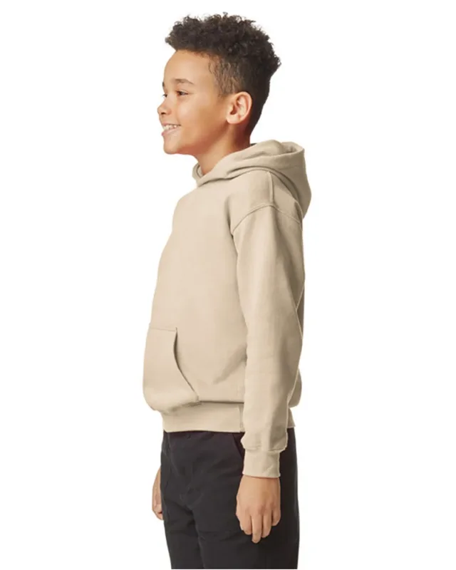 Gildan Youth Softstyle Midweight Fleece Hooded Sweatshirt — view 12
