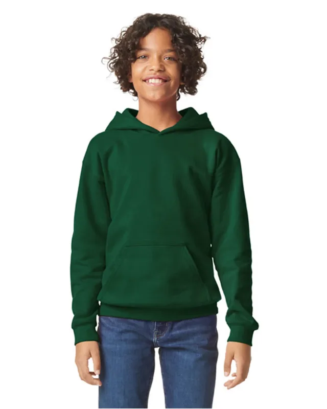 Gildan Youth Softstyle Midweight Fleece Hooded Sweatshirt — view 17
