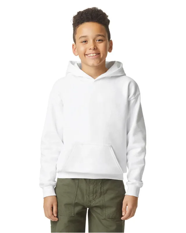 Gildan Youth Softstyle Midweight Fleece Hooded Sweatshirt — view 2