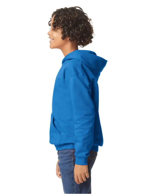 Gildan Youth Softstyle Midweight Fleece Hooded Sweatshirt — view 30