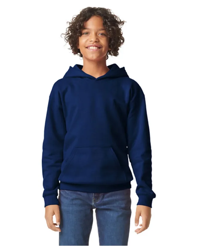 Gildan Youth Softstyle Midweight Fleece Hooded Sweatshirt — view 32