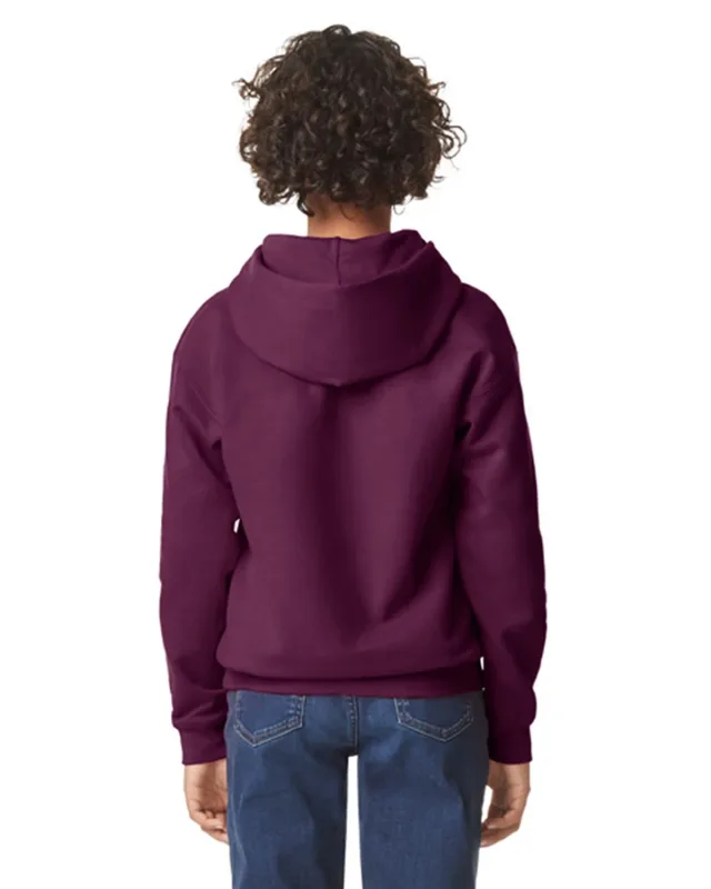 Gildan Youth Softstyle Midweight Fleece Hooded Sweatshirt — view 34