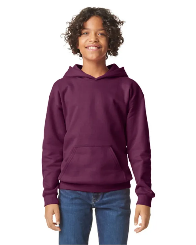Gildan Youth Softstyle Midweight Fleece Hooded Sweatshirt — view 35