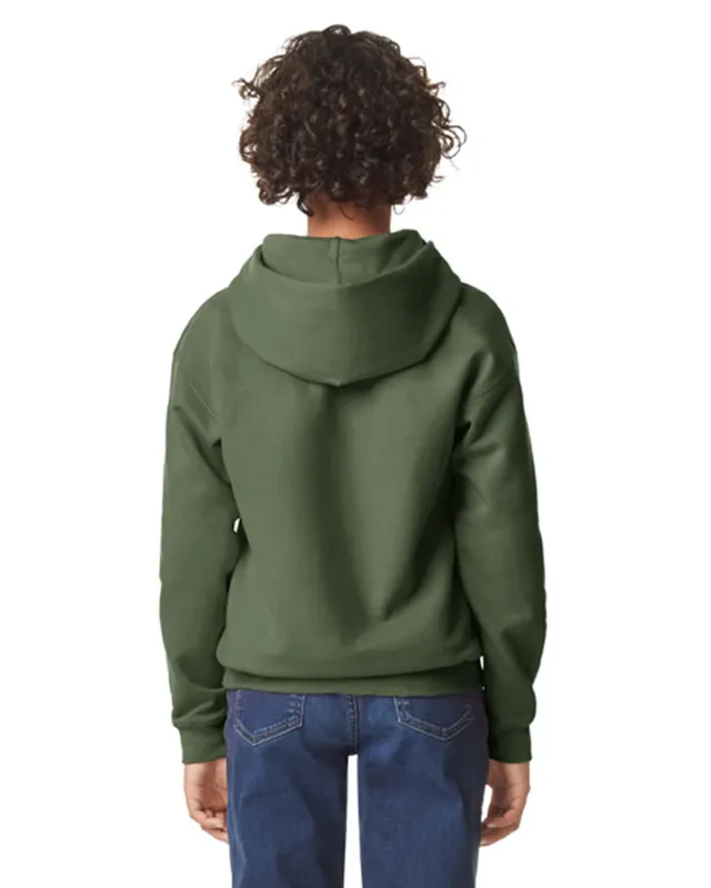 Gildan Youth Softstyle Midweight Fleece Hooded Sweatshirt — view 37