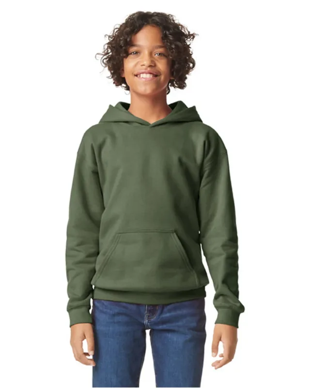 Gildan Youth Softstyle Midweight Fleece Hooded Sweatshirt — view 38