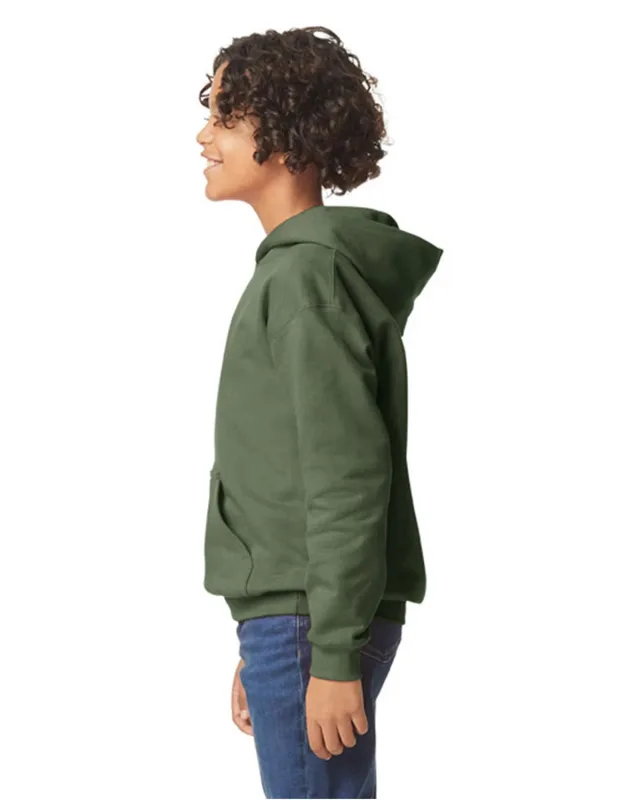 Gildan Youth Softstyle Midweight Fleece Hooded Sweatshirt — view 39