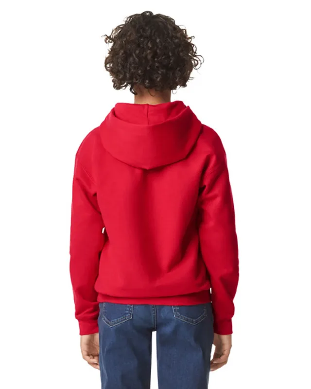 Gildan Youth Softstyle Midweight Fleece Hooded Sweatshirt — view 4