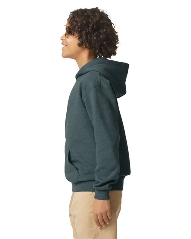 Gildan Youth Softstyle Midweight Fleece Hooded Sweatshirt — view 42
