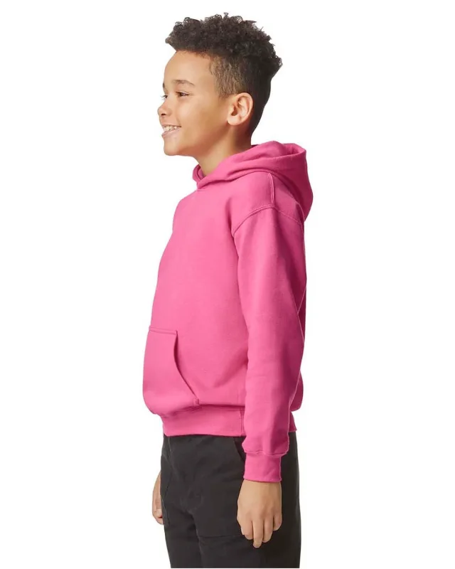Gildan Youth Softstyle Midweight Fleece Hooded Sweatshirt — view 45