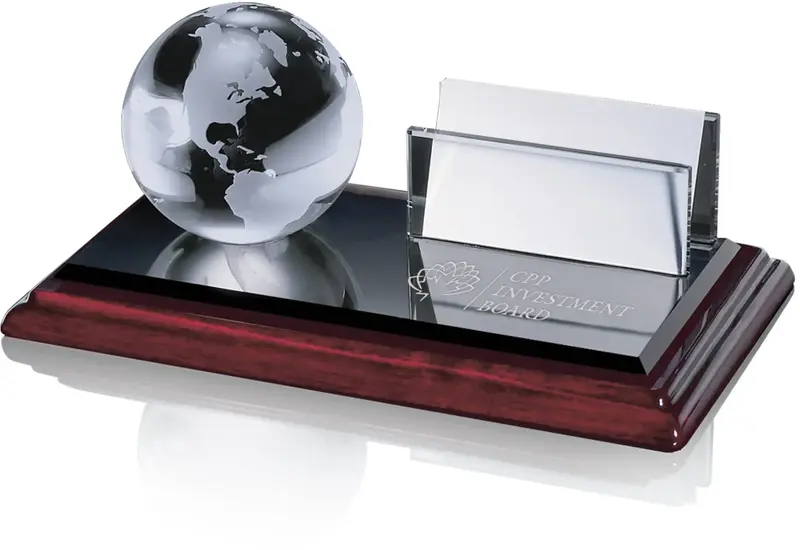 Customized Globe Cardholder - Perfect for Corporate Gifting (1 Color fill)