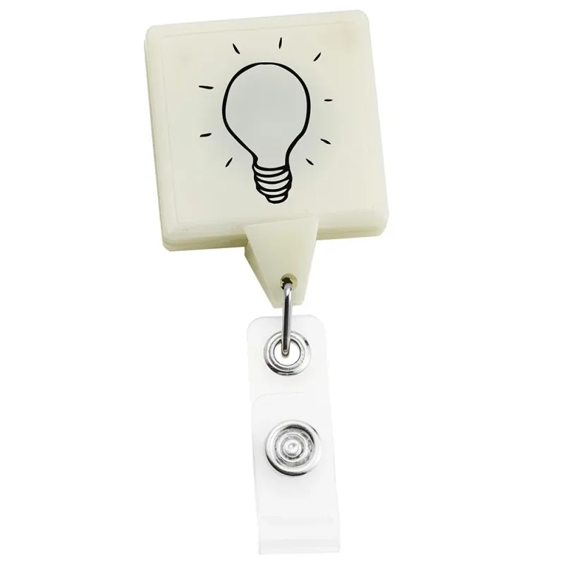 Glow in the Dark Retractable Badge Reel (Circle & Square) — view 4