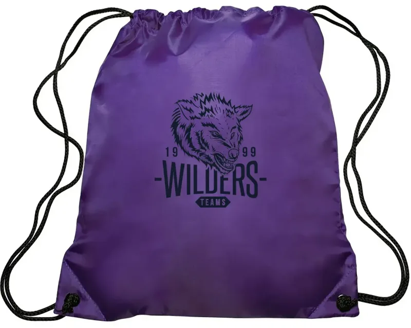 Custom GO-EZ Polyester Drawstring Backpack — view 10