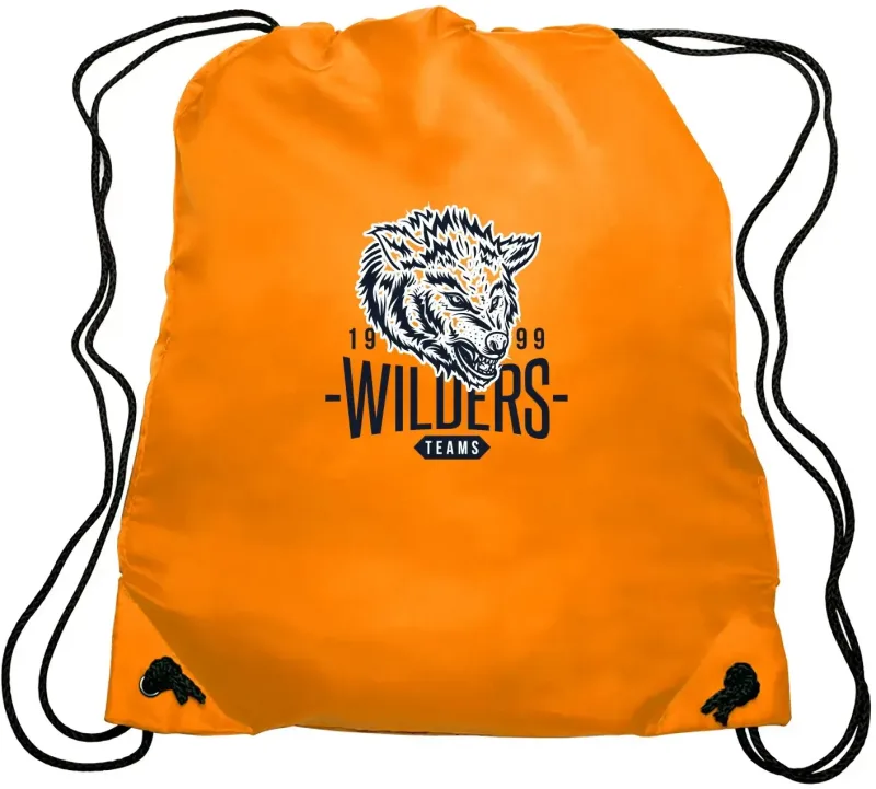 EZ-Draw Polyester Backpack - Personalized Promotional Bag — view 12