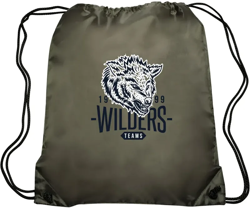 EZ-Draw Polyester Backpack - Personalized Promotional Bag — view 2