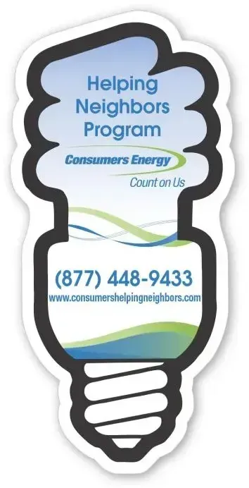 Go Green Fluorescent Lightbulb Magnet