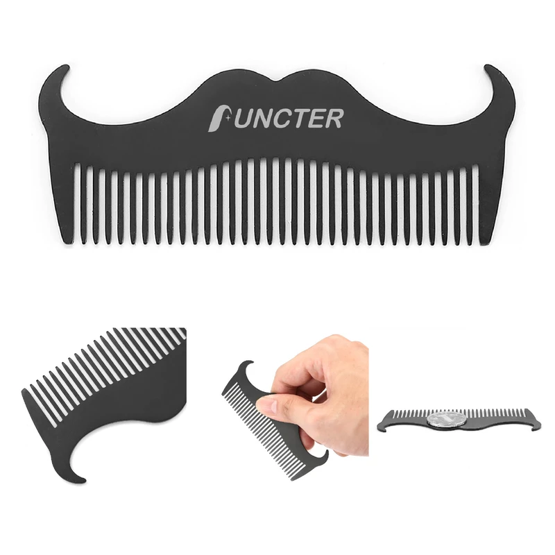 Goat Mustache Shape Comb Stainless Steel Beard Comb