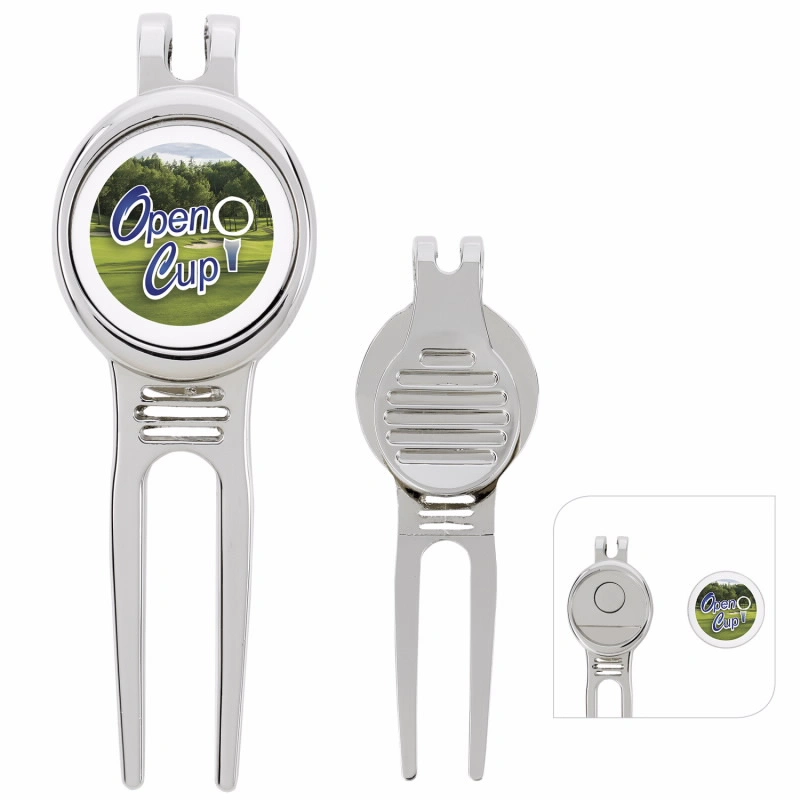 Custom Golfers Divot Tool with Ball Marker