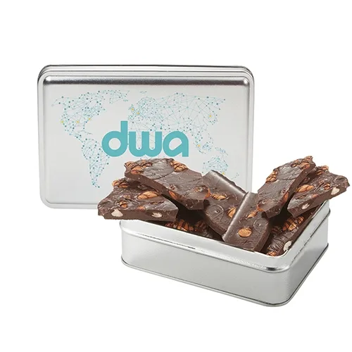 Gourmet Chocolate Bark Rectangle Gift Tins — view 2