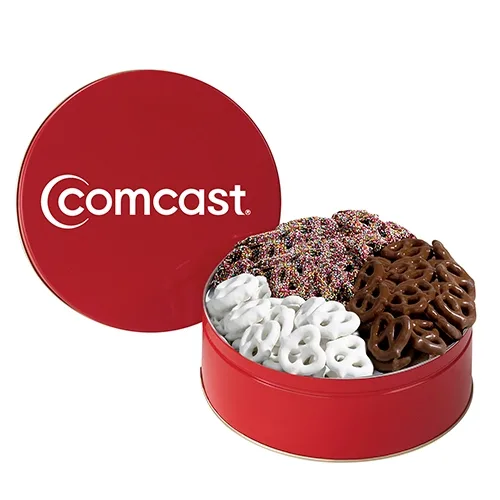 Gourmet Chocolate Pretzel Trio Gift Tin — view 5