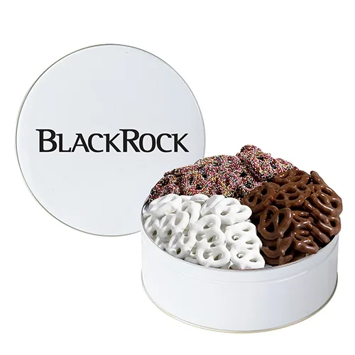 Gourmet Chocolate Pretzel Trio Gift Tin — view 7