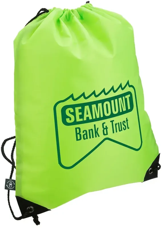 Custom RPET Drawstring Backpack - Grab 'N Go — view 4