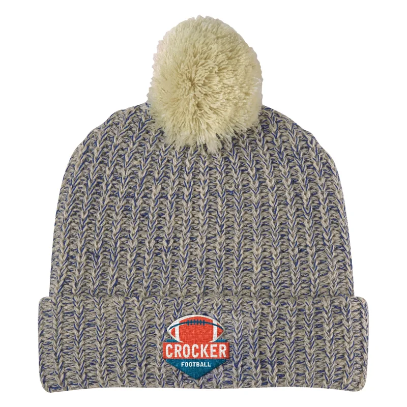 Imprinted Grace Pom Beanie With Cuff — view 4