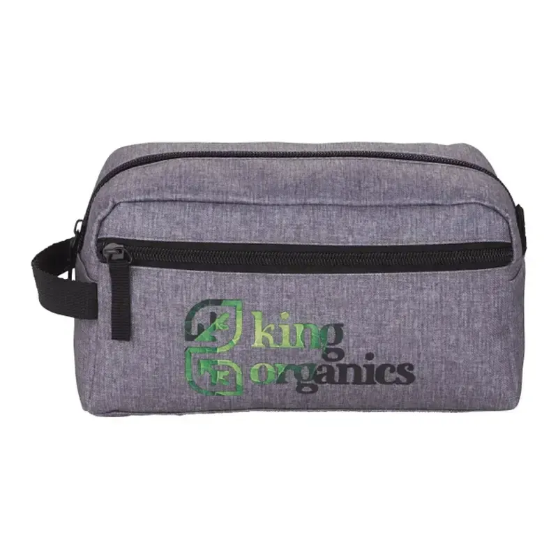 Custom Graphite Travel Pouch - 600D Polyester