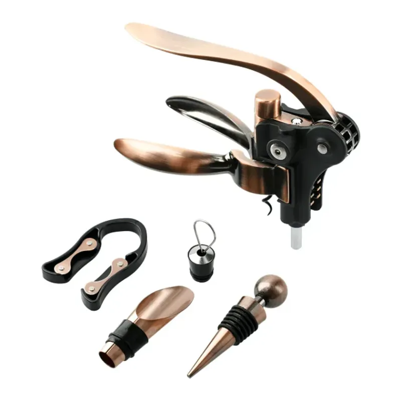 Graze Wood and Metal Wine Set — view 3