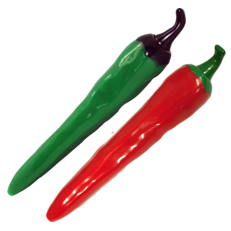 Green Jalapeño & Red Chili Pepper Clicker Pen