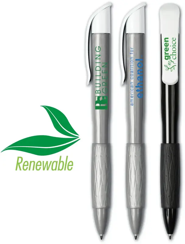 Eco-Friendly Retractable Pen with Rubber Grip for Promotions and Events