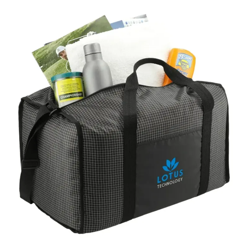 Grid Boxy Duffle Bag — view 8