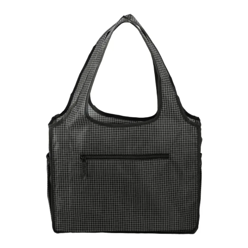 Customizable Grid Bungalow Tote with Front Pocket — view 4