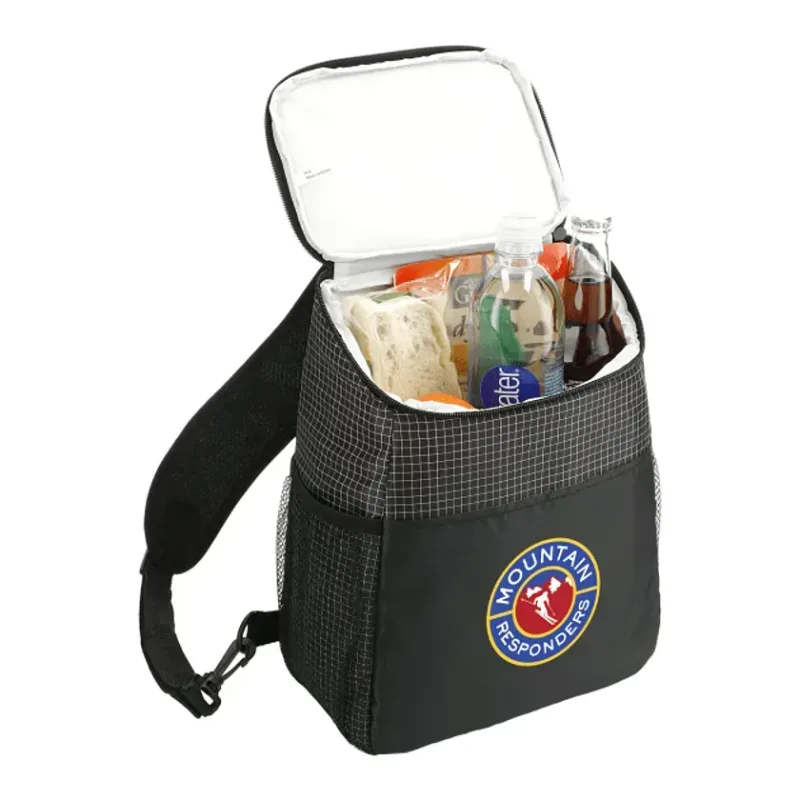 Customized Grid Sling Can Cooler - 12 Can Capacity — view 9