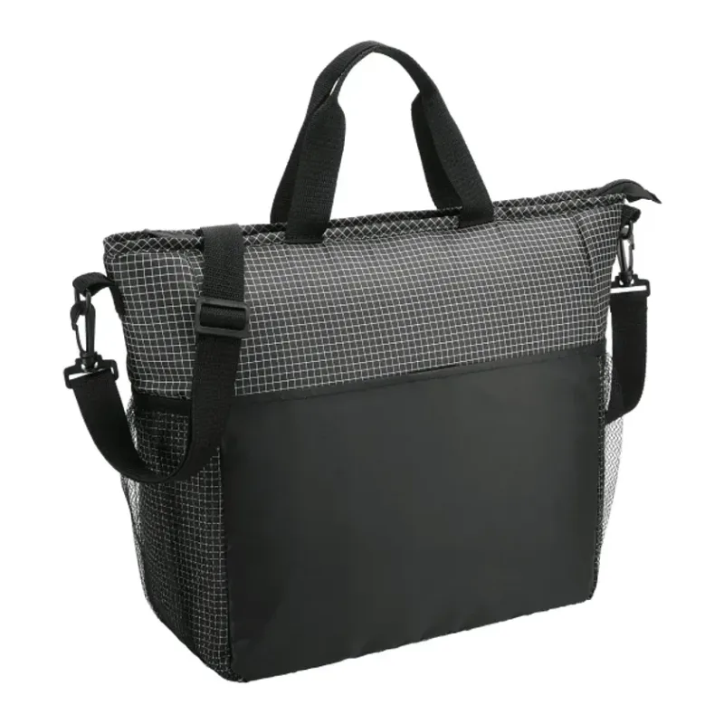 Custom Grid Tote Can Cooler - 24 Capacity — view 4
