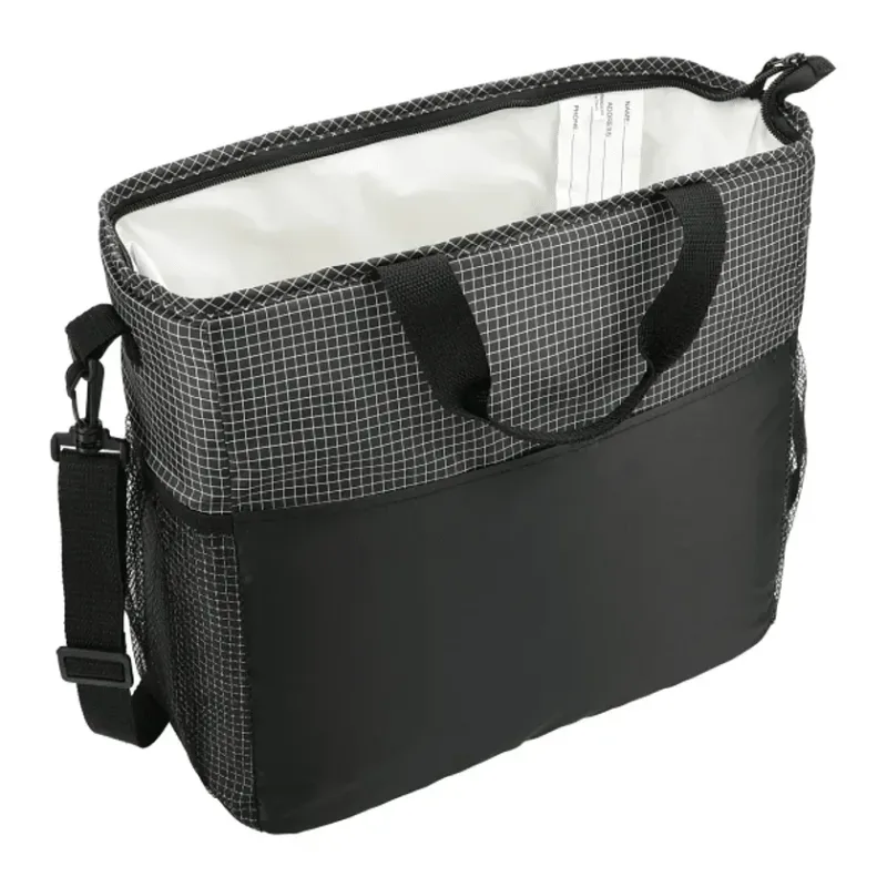 Custom Grid Tote Can Cooler - 24 Capacity — view 5