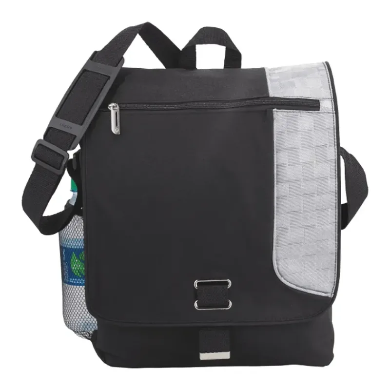 Custom Gridlock Vertical Messenger Bag - Fits 15" Laptop — view 4