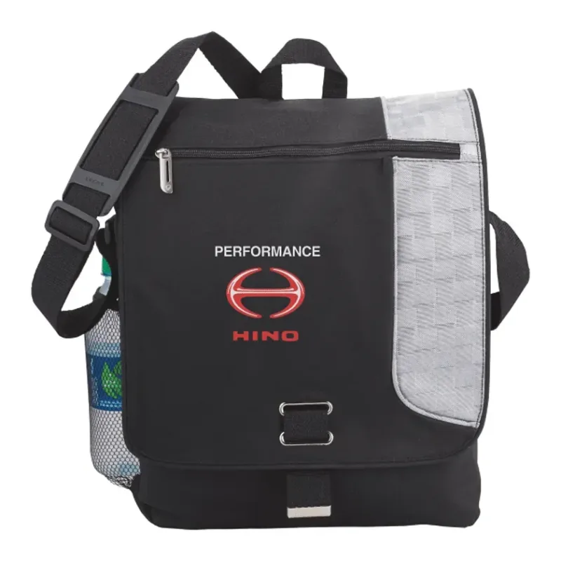 Custom Gridlock Vertical Messenger Bag - Fits 15" Laptop — view 5