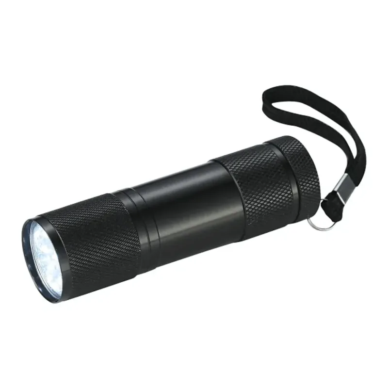 Custom Gripper 9 LED Flashlight with Nylon Strap — view 3