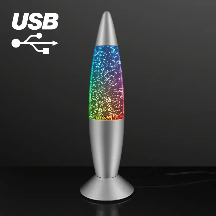 Groovy Glitter Lamp USB Mood Light 7.25" — view 3
